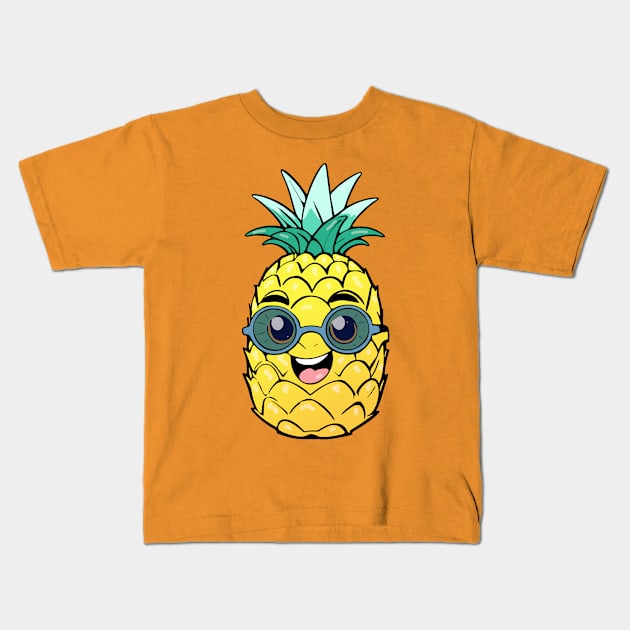 Cool pinapple Kids T-Shirt by Javisolarte